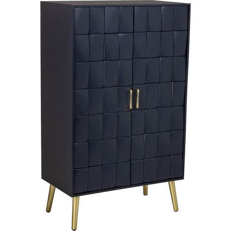 Armario de madera negro 76x42x125h cm (1/5)