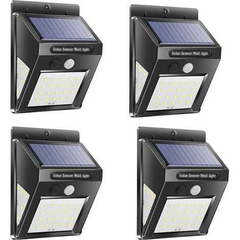 4er-Pack Solarleuchten für den Außenbereich, 40 LEDs, wasserdicht, 3 Modi, PIR-Bewegungsmelder, für den Garten (1/5)