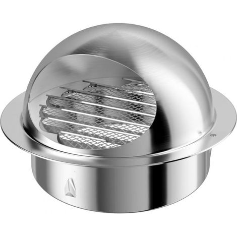 Grille de ventilation 150 mm pour hotte murale, avec moustiquaire, en acier inoxydable (1/5)
