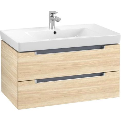 Villeroy & Boch Subway 2.0 - Mobile da lavabo, 787x420x449 mm, 2 cassetti, Jilm Impresso A68900PN (1/5)