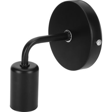 Schwarze Retro-Wandleuchte mit E27-Fassung, einseitig, für Nachttisch, Flur, Treppenhaus, AC 85–265 V (1/5)
