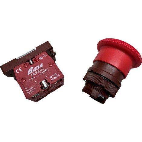 BADA TQKB02 Not-Aus-Schalter Sicherheitsschalter 250V 8A 3-teilig für Laufkatze uvm. (1/4)