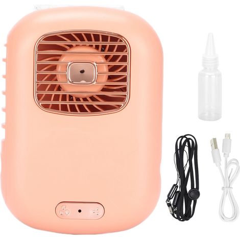 Mini-USB-Taschenventilator mit Sprühfunktion – Tragbare Kühlung, Pink