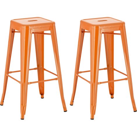 2er Set Barhocker Joshua orange (1/5)