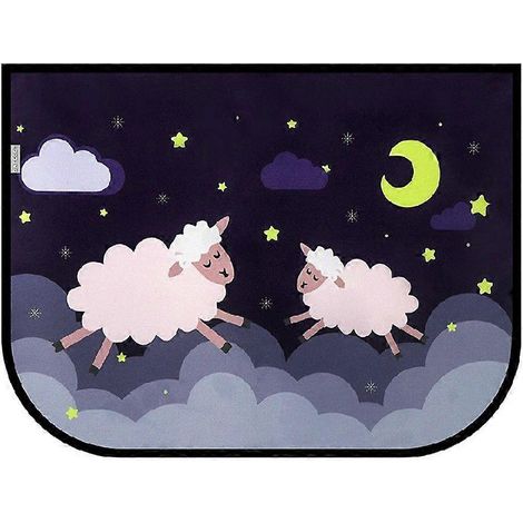 Pare-soleil magnétique anti-UV pour vitres latérales de voiture, motif mouton, idéal pour les bébés et les enfants. Rideaux pare-soleil latéraux magnétiques avec protection UV. Motif mouton. Style mig (1/5)