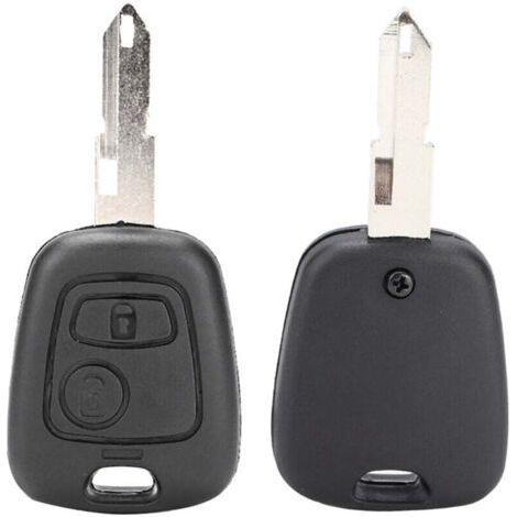 Coque de clé de voiture à deux boutons Jeffergarden, pièce de rechange, compatible avec Peugeot 206, 306, 307 (1/3)