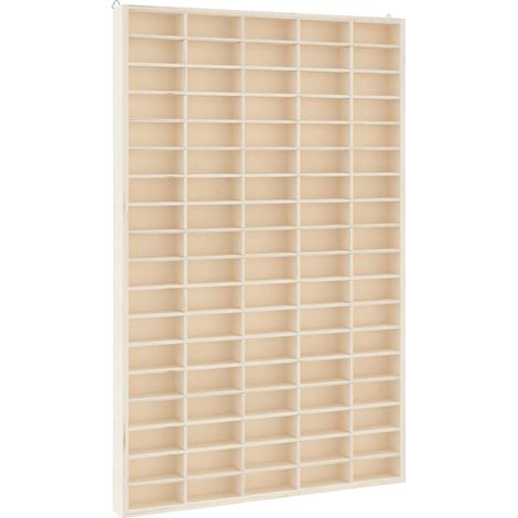 Vitrine de collection en bois avec 90 compartiments 50,5 x 4,5 x 79 cm (1/5)