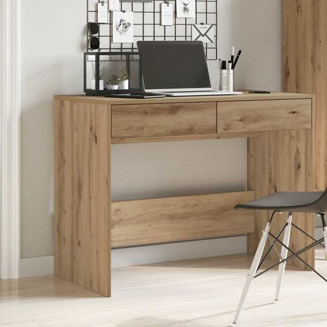 Scrivania Rovere Artigianale 101x50x76,5cm in Legno Multistrato vidaXL
