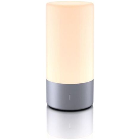 Lampe de chevet LED, veilleuse tactile à intensité variable blanc chaud, lampe de nuit à changement de couleur 256 RVB, lampe de table à capteur tactile, lampes de lecture pour chambre-Gris (1/5)