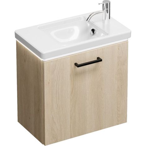 Burg Eqio Keramik-WT+WT-Unterschrank Eiche Dekor Cashmere/Alpinweiß GR0234