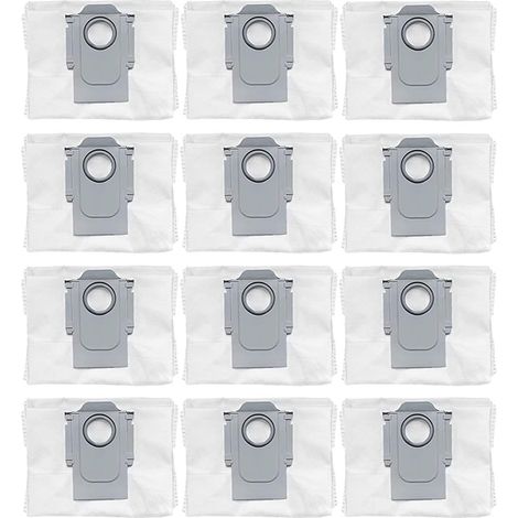 Dammsugarpåsar Pack de 12 Roborock S7 Maxv Ultra / S7 Pro Ultra / Q5 / Q5 Plus / Q7 / Q7 Plus / Q7 MAX / Q7 Max Plus-AquaForge (1/3)