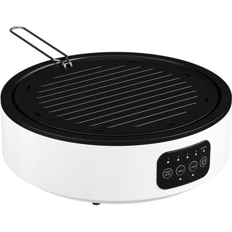 Plaque de cuisson en céramique double, éclairage LED, blanc, pour maison et usage quotidien, affichage LED, pour la cuisson et le grillage, 2000W