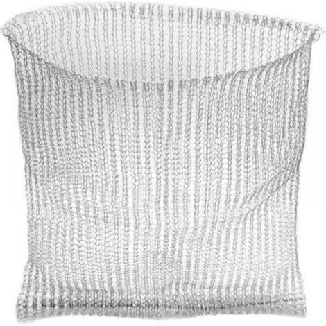 [NON UTILIZZATO] Sacchetto in rete metallica di acciaio inox 304, sacco per radici, cestino per giardino interno ed esterno, cortile, ortaggi, 25 x 23 cm, set da 5