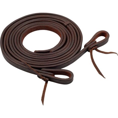 taglia unica, marrone oliato: Redini western divise in cuoio 3/4" (1/5)