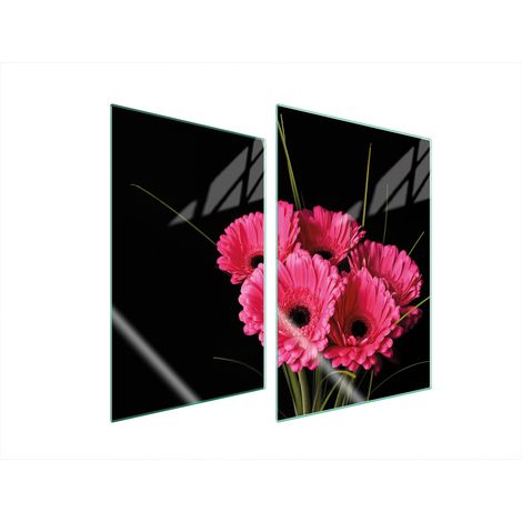 GLASSCHUTZPLATTE FÜR KÜCHE 2x35x52 GERBERA (1/5)
