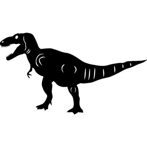 Schwarzer, dekorativer, durchbrochener Dinosaurier-Anhänger