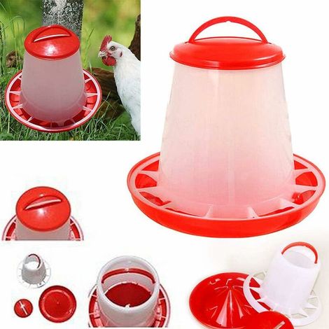 Abreuvoir en plastique pour poulets, cailles et autres oiseaux, 1,5 L, système d'hydratation pour cages ou élevage domestique.-AquaForge (1/3)