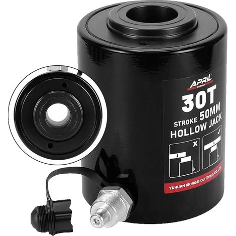 Cylindre de vérin hydraulique, capacité de levage de 30T, fonctionnalité multi-usage, construction en métal, fonctionnement manuel, design compact (1/5)