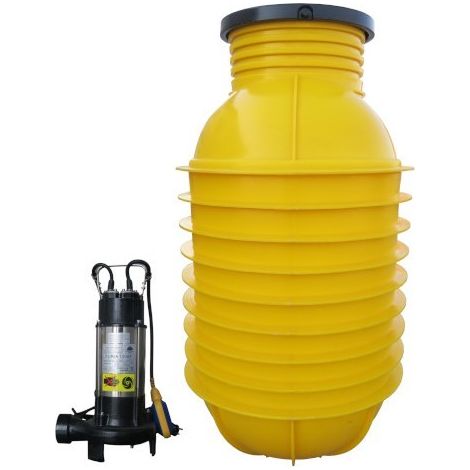 Station de relevage 1000 l, 1,85 m 1 pompe 1300W 300l - min 12m
