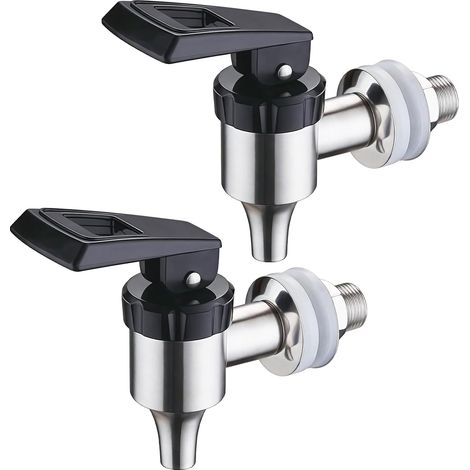 Rubinetto di ricambio per dispenser di bevande in acciaio inox da 16 mm per birra e acqua, vino, succhi, caffè e acqua in acciaio inox 304. (1/4)