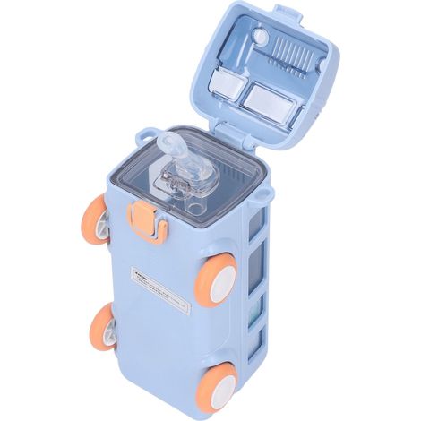 Busförmige Wasserflasche, 360° auslaufsicher, abnehmbar, leicht zu reinigen, tragbar, niedlicher Trinkbecher für Zuhause, Schule und Outdoor, Blau, 500 ml (1/5)