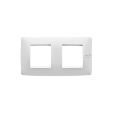 PLAQUE ONE INT.2+2P O.BLANC ANTIBACT. GEWISS GW16123AB (1/2)