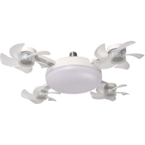 FENOPLASTICAUlisem Ventilateur de plafond LED avec télécommande, ventilateur de plafond LED diammable (quatre têtes) (1/3)