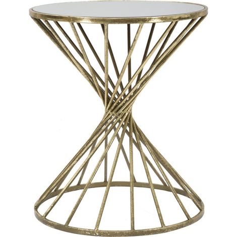 Table d'Appoint Design "Hypnose" 50cm Or (1/5)