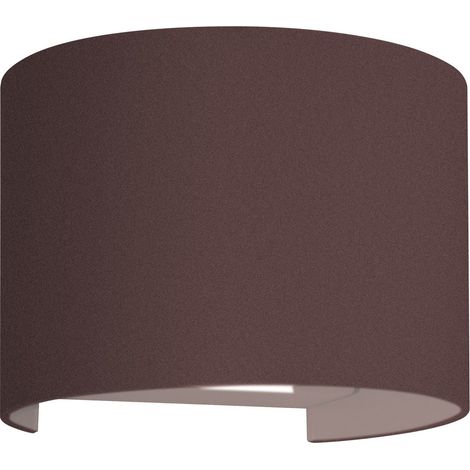 Applique LED murale ronde à double faisceau mod. Marbella round couleur corten (1/4)