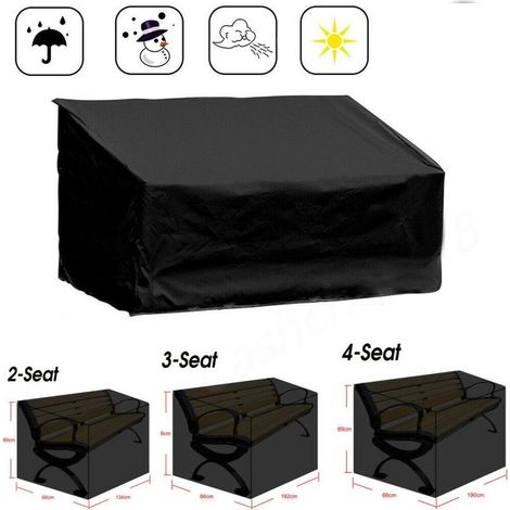 Garden Bench Cover, 2 Seater Outdoor Garden Bench Cover, Garden Furniture Protective Cover, 210D Oxford Fabric Garden Sofa Cover, Waterproof, Windproof, UV Protection (1/5)