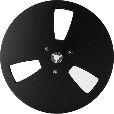 Bobine vide 1/4 7 pouces en alliage d'aluminium à 3 trous pour machine TEAC, plateau ouvert noir (1/5)