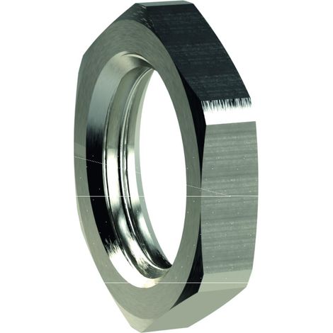 Écrou hexagonal G 1, SW 41, laiton nickelé, pression de travail max. 25 bars, tampon de fonctionnement. Charge maximale : 150°C (1/2)