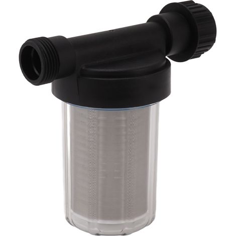 Filtre transparent pour tuyau d'arrosage G3/4, crépine en acier inoxydable pour pompe à eau, tamis anti-sédiments pour jardin (1/5)
