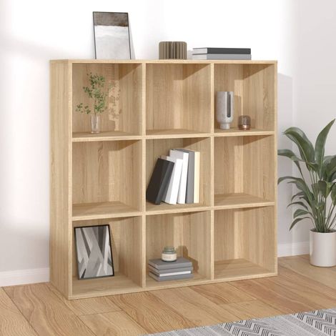Bibliothèque, Étagère de Rangement, Meuble pour Dossier, Armoire de Rangement Chêne sonoma 98x30x98 cm Aggloméré AXZ29980 (1/5)