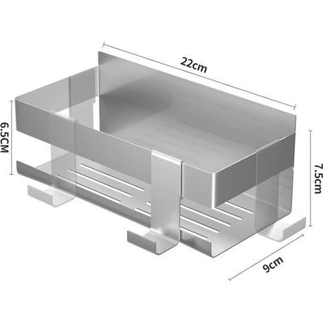 Supporto doccia, supporto doccia senza foratura, supporto doccia con gancio in acciaio inox SUS304, supporto doccia antiruggine (acciaio inox) (1/4)