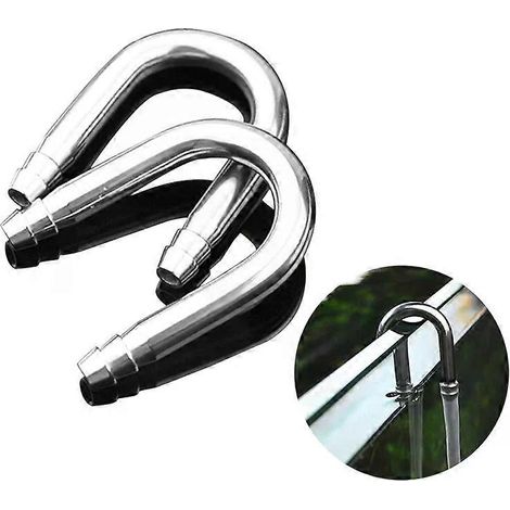 Raccord en U pour tube d'air d'aquarium, compatible avec diffuseur de CO2 et système de pompe à oxygène, en acier inoxydable, pour tube de 4 à 5 mm - Accessoires pour aquarium - JXLGV (1/5)