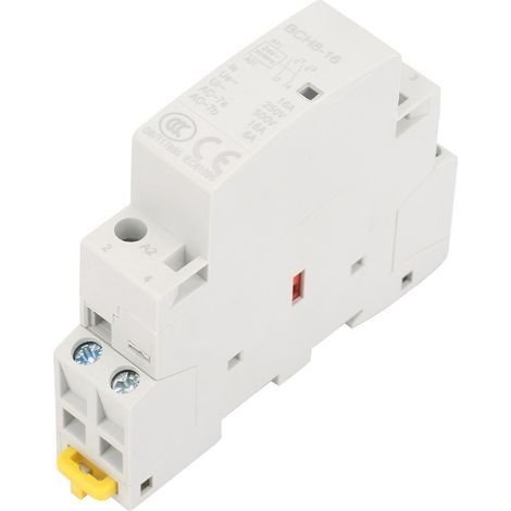 Haushalts-Wechselstromschütz für DIN-Schiene, 2-polig, 16 A, 24 V, 1 Schließer, 1 Öffner, 50/60 Hz (1/5)