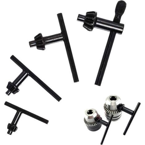 4 pièces Clé de Mandrin de Rechange, Clé de Mandrin Électrique, 10mm/ 13mm/ 16mm/ 20mm, Clé Universelle pour Perceuse à Mandrin, pour Perceuse à Percussion Outil de Serrage de Perceuse