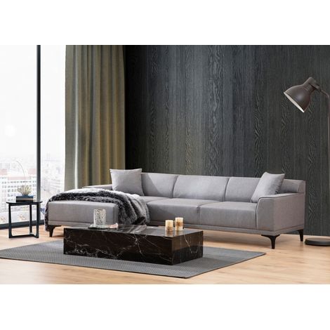 Ecksofa links Petra Hellgrau