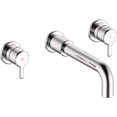 Bristan Altum 3-Hole Basin Mixer Tap Wall Mounted - Chrome (1/5)