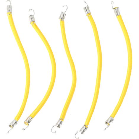 Lot de 5 cordes élastiques de coffre de toit pour modèle RC SCX10 1:10, accessoire jaune 10cm (1/5)