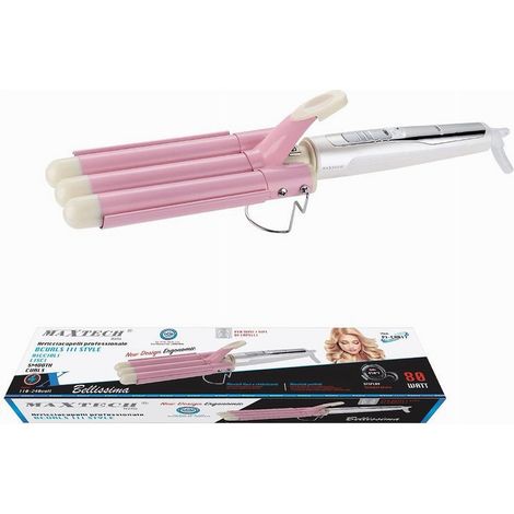 TRADE SHOP - Piastra 80 Watt Capelli Ondulati 3 Tubi Effetto Onde Arricciacapelli Pi-ca017 - (1/3)