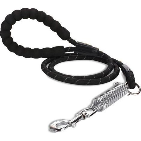 1,5 m lange Hundeleine mit starker Feder, für große Hunde und Spaziergänge im Freien. 12 mm Durchmesser. (1/4)