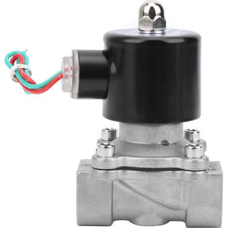 Électrovanne électrique 3/4 pouces en acier inoxydable 304, Action directe normalement fermée pour l'air, l'eau et l'huile, ac 220v. (1/5)