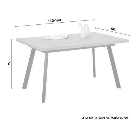 Mömax Ausziehtisch Dinner Eiche Artisan ca. 140-190x90x75cm (1/5)