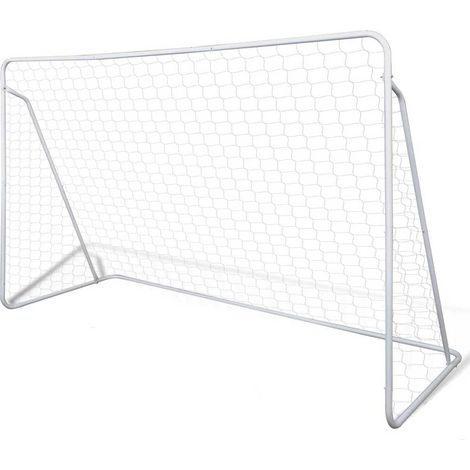 vidaXL Set Porta da Calcio in Acciaio 240 x 90 x 150 cm Alta Qualità (1/6)