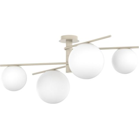 Plafoniera moderna top light boomerang 1200 4 e27 led lampada soffitto sfere vetro (1/5)