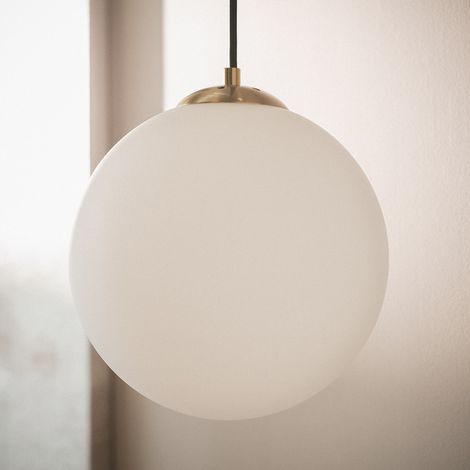 Lampada Sospensione Metallo e Vetro Moonlight Brass Oro