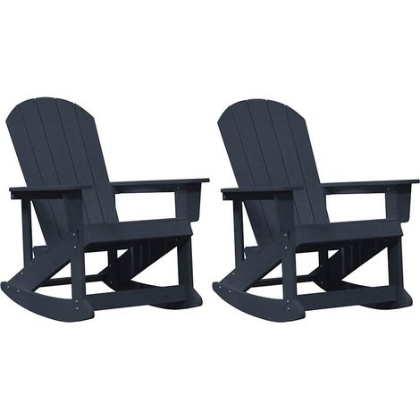 Maison Exclusive - Adirondack Schaukelstühle 2 pcs Marineblau HDP