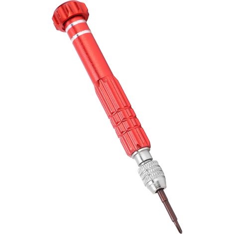 5-in-1 Schraubendreher-Werkzeugset aus Aluminiumlegierung für Uhren, Schmuck und Handy-Reparaturen (Rot) (1/5)